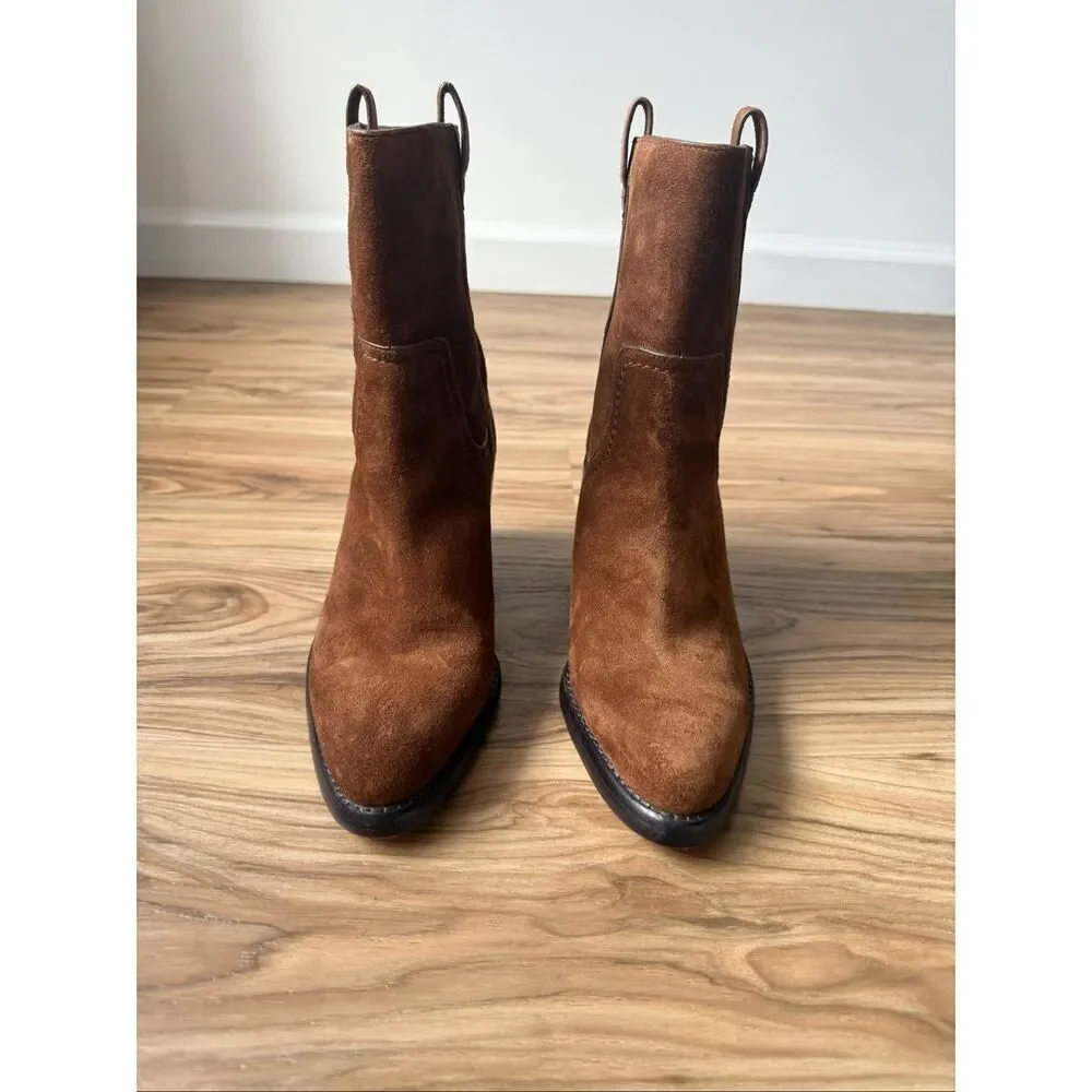 Veronica Beard Carmen Suede Western Booties US 6 $495